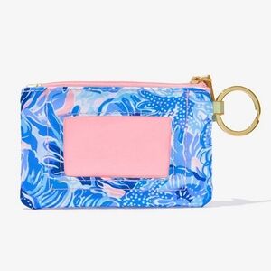 New in Plastic Lilly Pulitzer Id Case Blue Pink and Purple